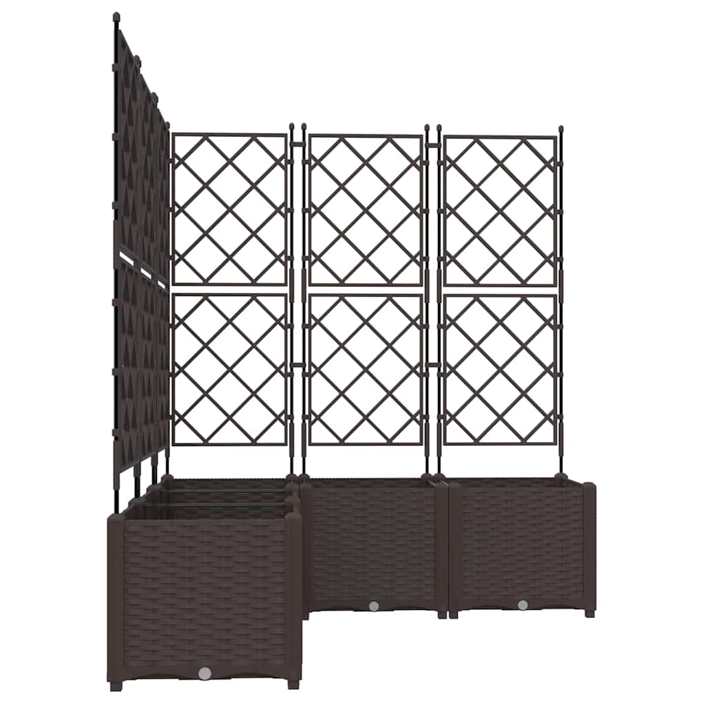 Trädgårdsspaljé Odlingslåda PP Brun 5 pcs Brun 120 x 120 x 143 cm