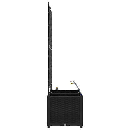 Trädgårdsspaljé Odlingslåda PP Svart 2 pcs Svart 80 x 40 x 142 cm