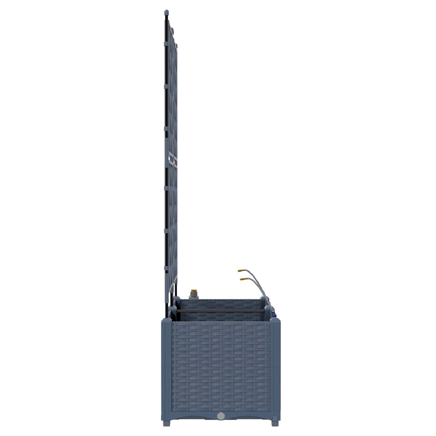 Trädgårdsspaljé Odlingslåda PP Grå 2 pcs 80 x 40 x 142 cm
