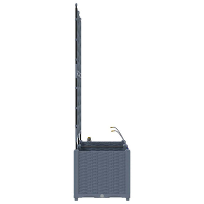 Trädgårdsspaljé Odlingslåda PP Grå 2 pcs Ljusgrå 80 x 40 x 142 cm