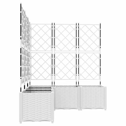 Trädgårdsspaljé Odlingslåda PP Vit 5 pcs 120 x 120 x 143 cm