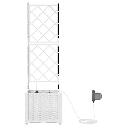 Trädgårdsspaljé Odlingslåda PP Vit 40 x 40 x 142 cm