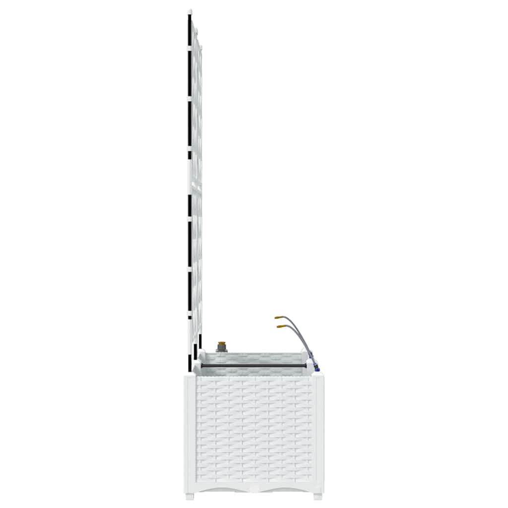 Trädgårdsspaljé Odlingslåda PP Vit 2 pcs 80 x 40 x 142 cm