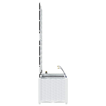 Trädgårdsspaljé Odlingslåda PP Vit 2 pcs 80 x 40 x 142 cm