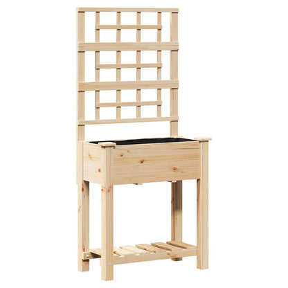 Utomhus Blomställning Växtstöd Beige 71 x 38 x 152 cm Massivt Furu