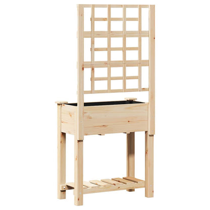 Utomhus Blomställning Växtstöd Beige 71 x 38 x 152 cm Massivt Furu