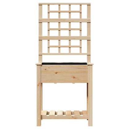 Utomhus Blomställning Växtstöd Beige 71 x 38 x 152 cm Massivt Furu
