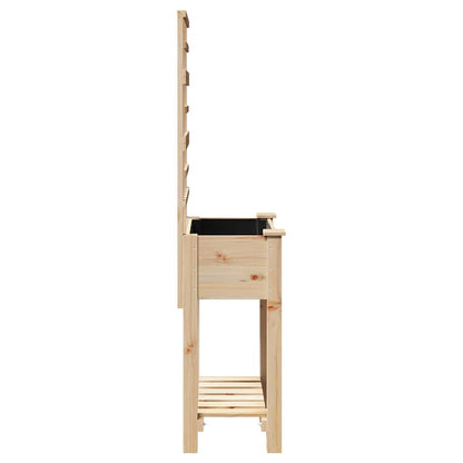 Utomhus Blomställning Växtstöd Beige 71 x 38 x 152 cm Massivt Furu