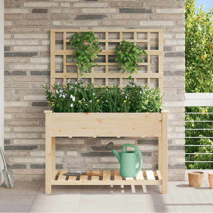 Utomhus Blomställning Växtstöd Beige 115 x 60,5 x 153 cm Massivt Furu