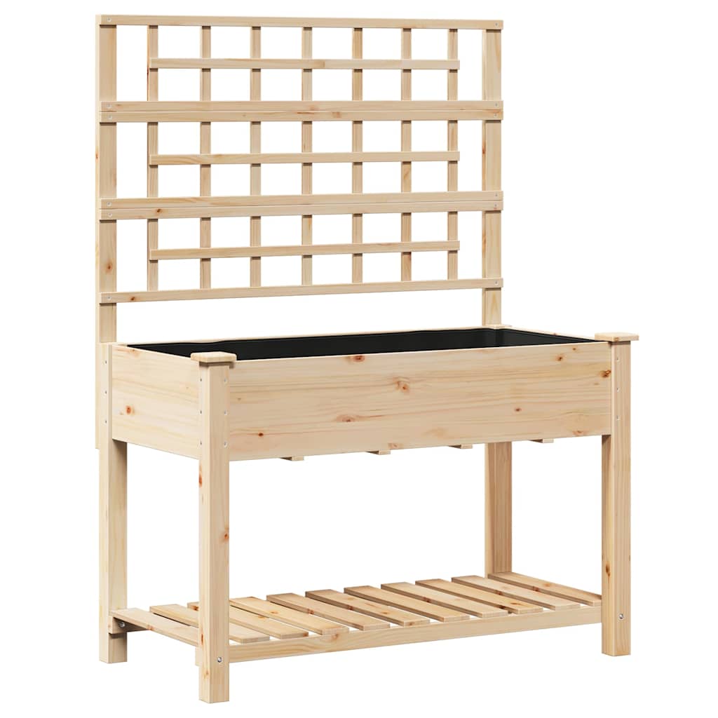 Utomhus Blomställning Växtstöd Beige 115 x 60,5 x 153 cm Massivt Furu