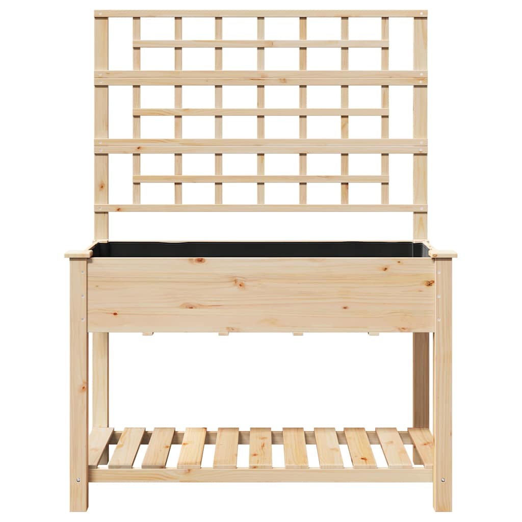 Utomhus Blomställning Växtstöd Beige 115 x 60,5 x 153 cm Massivt Furu