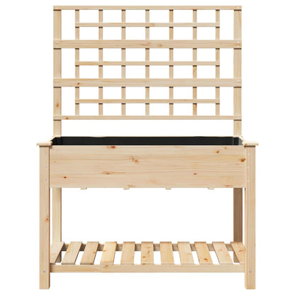Utomhus Blomställning Växtstöd Beige 115 x 60,5 x 153 cm Massivt Furu