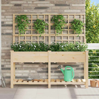 Utomhus Blomställning Växtstöd Beige 161 x 46 x 152,5 cm Massivt Furu
