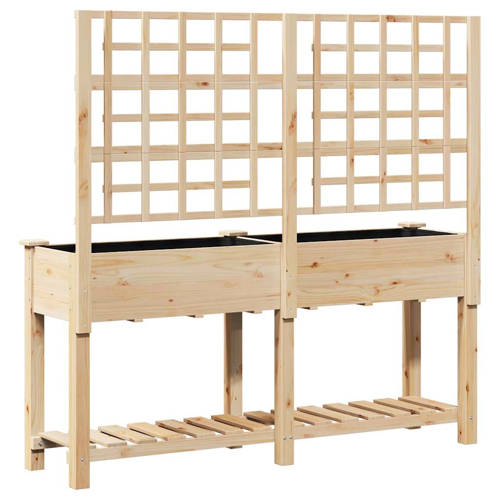 Utomhus Blomställning Växtstöd Beige 161 x 46 x 152,5 cm Massivt Furu