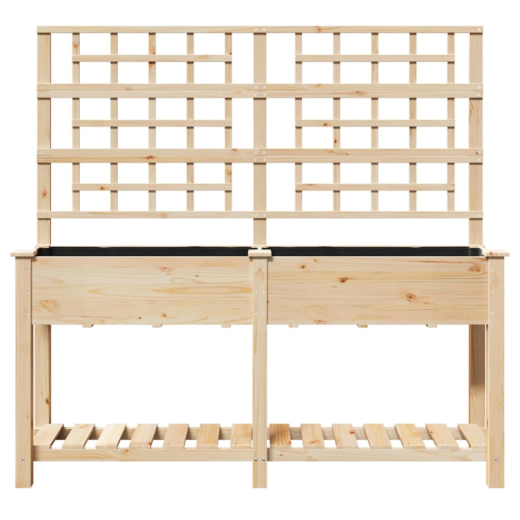 Utomhus Blomställning Växtstöd Beige 161 x 46 x 152,5 cm Massivt Furu