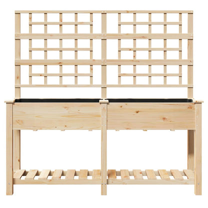 Utomhus Blomställning Växtstöd Beige 161 x 46 x 152,5 cm Massivt Furu