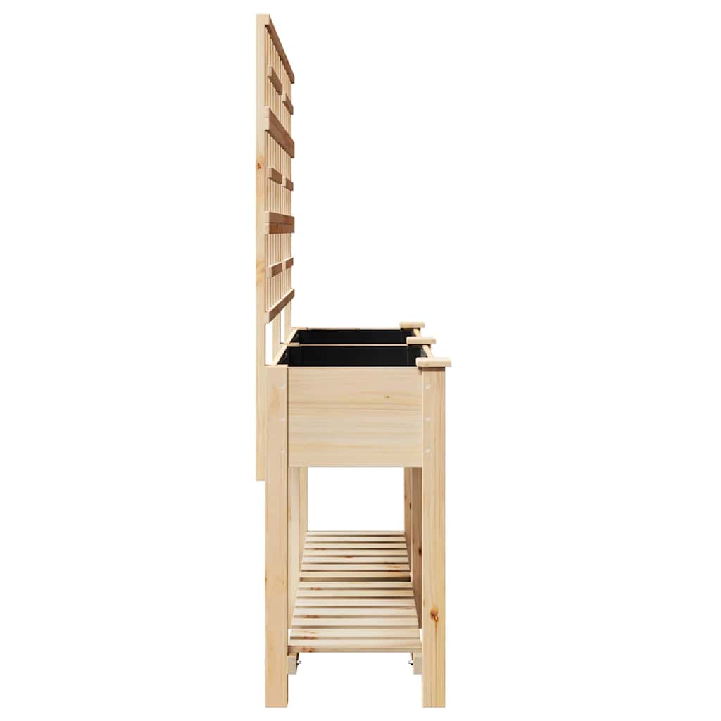 Utomhus Blomställning Växtstöd Beige 161 x 46 x 152,5 cm Massivt Furu