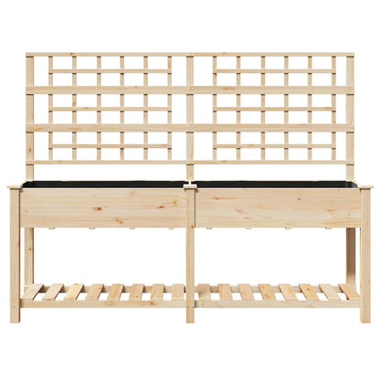 Utomhus Blomställning Växtstöd Beige 203,5 x 54 x 152,5 cm Massivt Furu