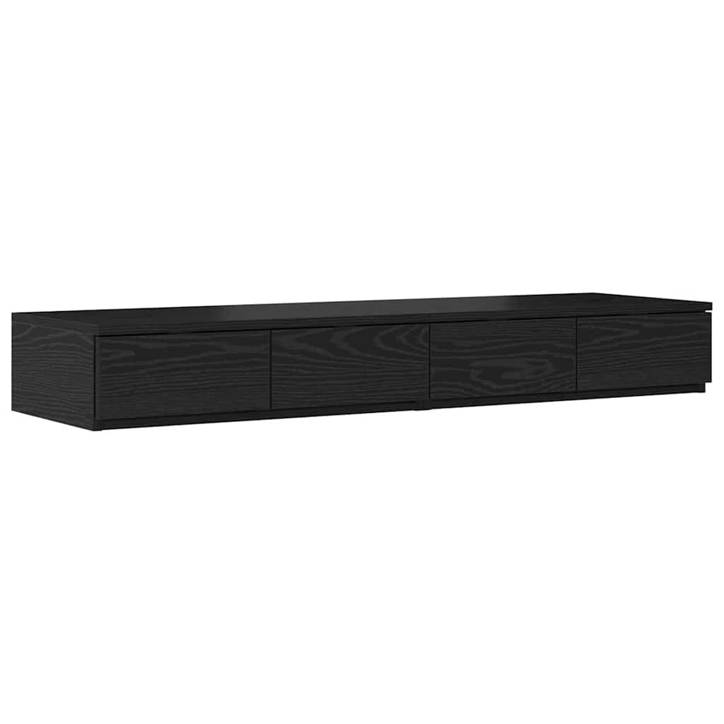 Sänglåda Svart Ek 120 x 36,5 x 16,5 cm
