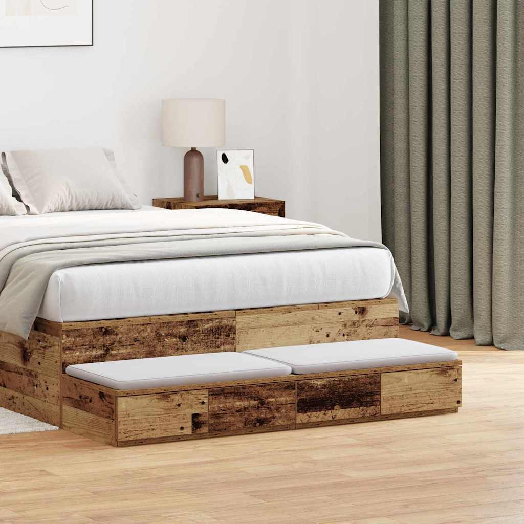 Sänglåda Gammalt Trä 120 x 36,5 x 16,5 cm