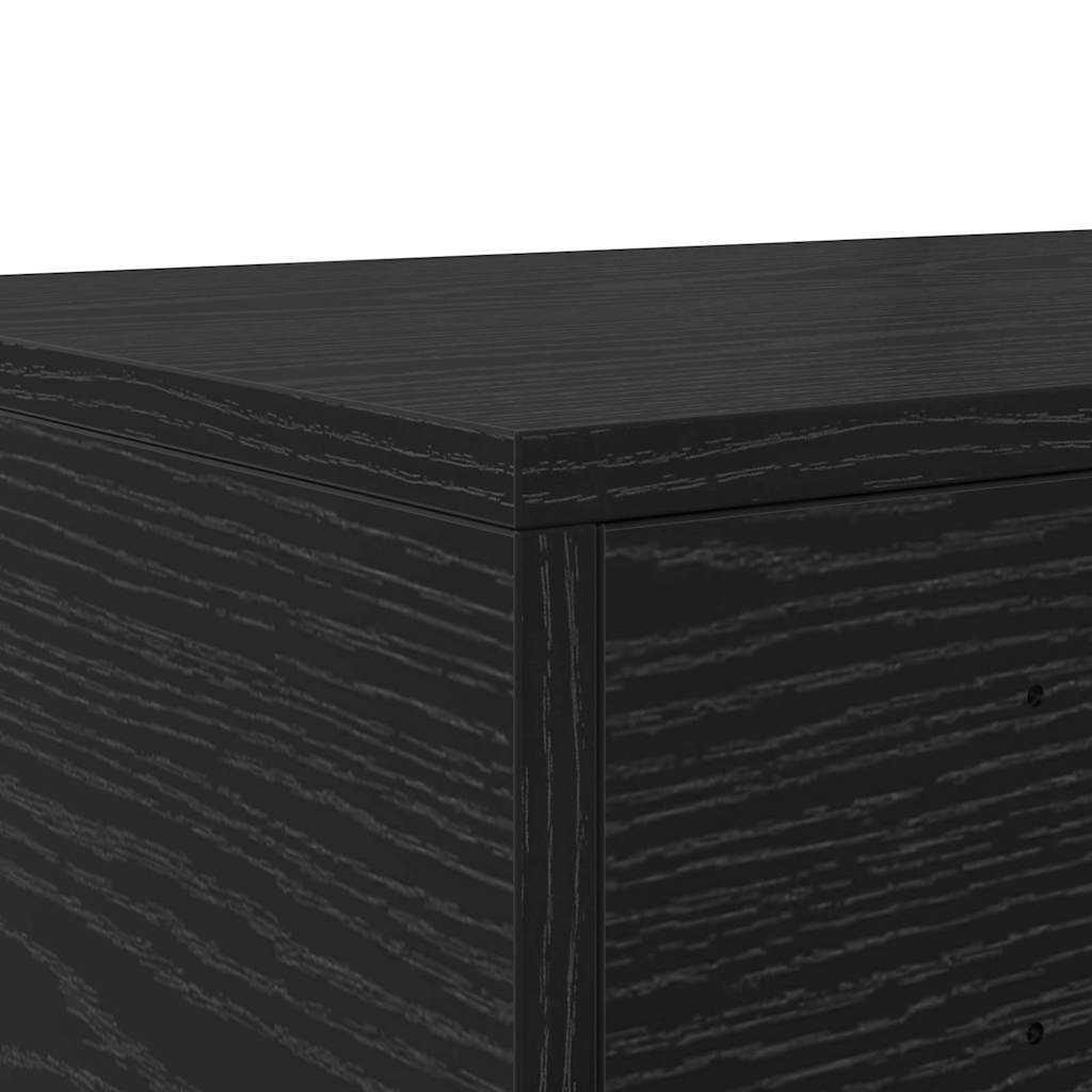 Sänglåda Svart Ek 140 x 36,5 x 16,5 cm