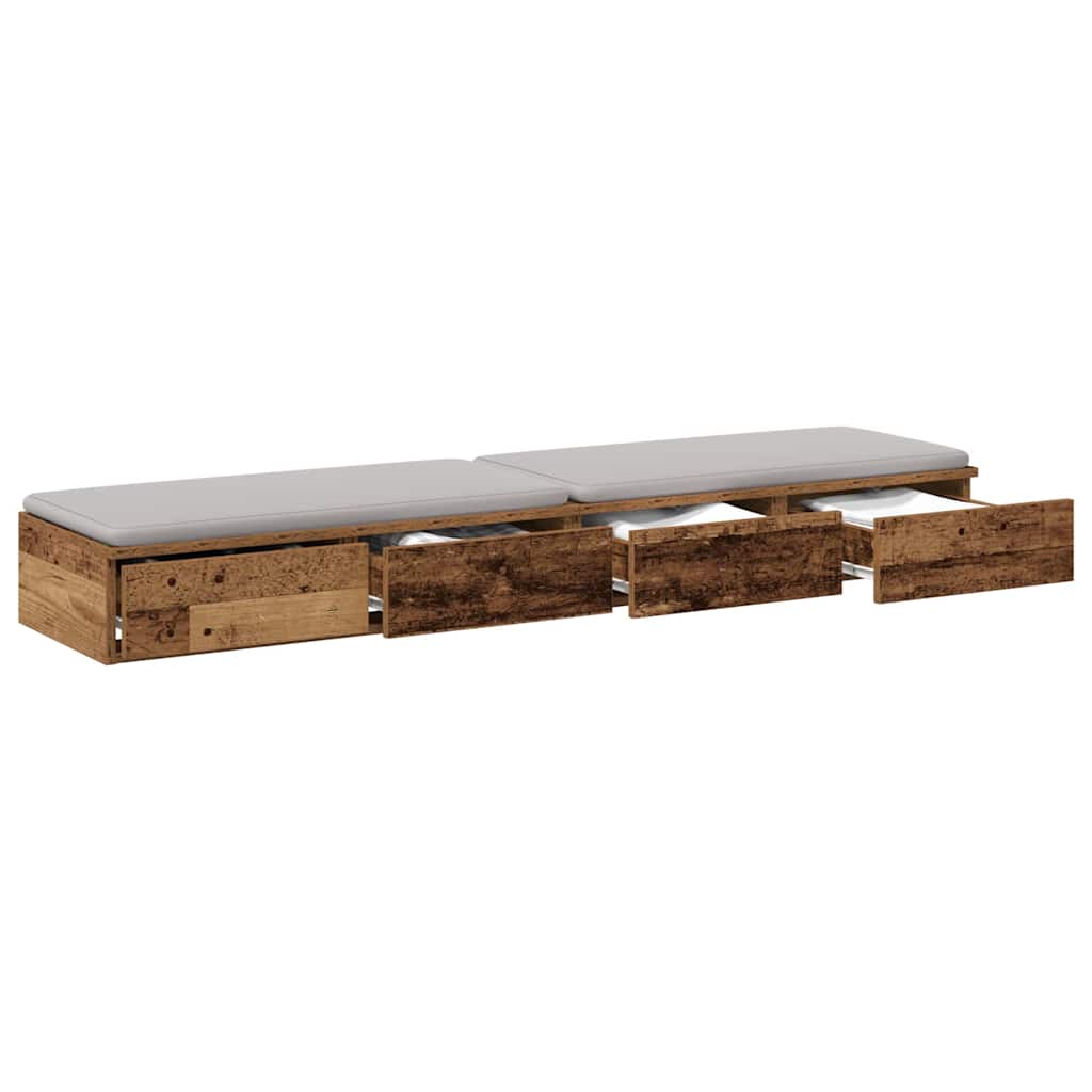 Sänglåda Gammalt Trä 135 x 36,5 x 16,5 cm