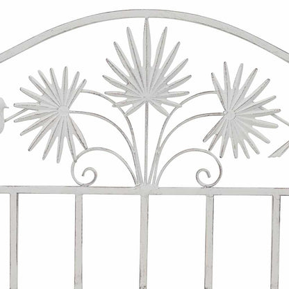 Trädgårdsbänk Metall Antik Vit 104 x 52,5 x 89 cm Stål