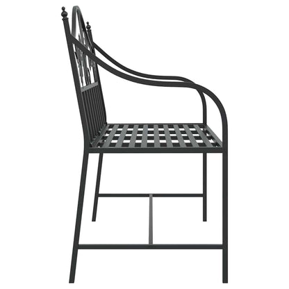 Trädgårdsbänk Metall Svart 104 x 52,5 x 89 cm Stål