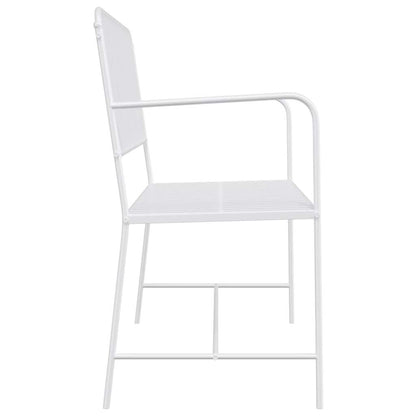 Trädgårdsbänk Metall Enkel Vit 103,5 x 51,5 x 90 cm Stål