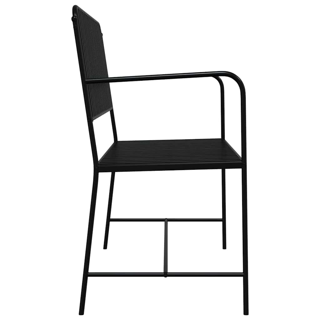 Trädgårdsbänk Metall Svart 103,5 x 51,5 x 90 cm Stål