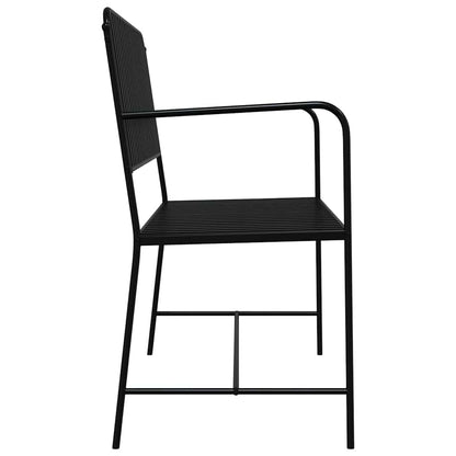 Trädgårdsbänk Metall Svart 103,5 x 51,5 x 90 cm Stål