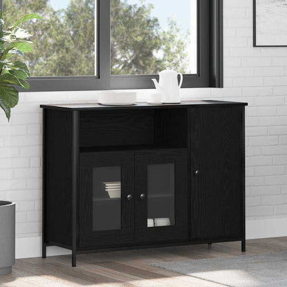Sideboard Svart Ek 100 x 35 x 75 cm