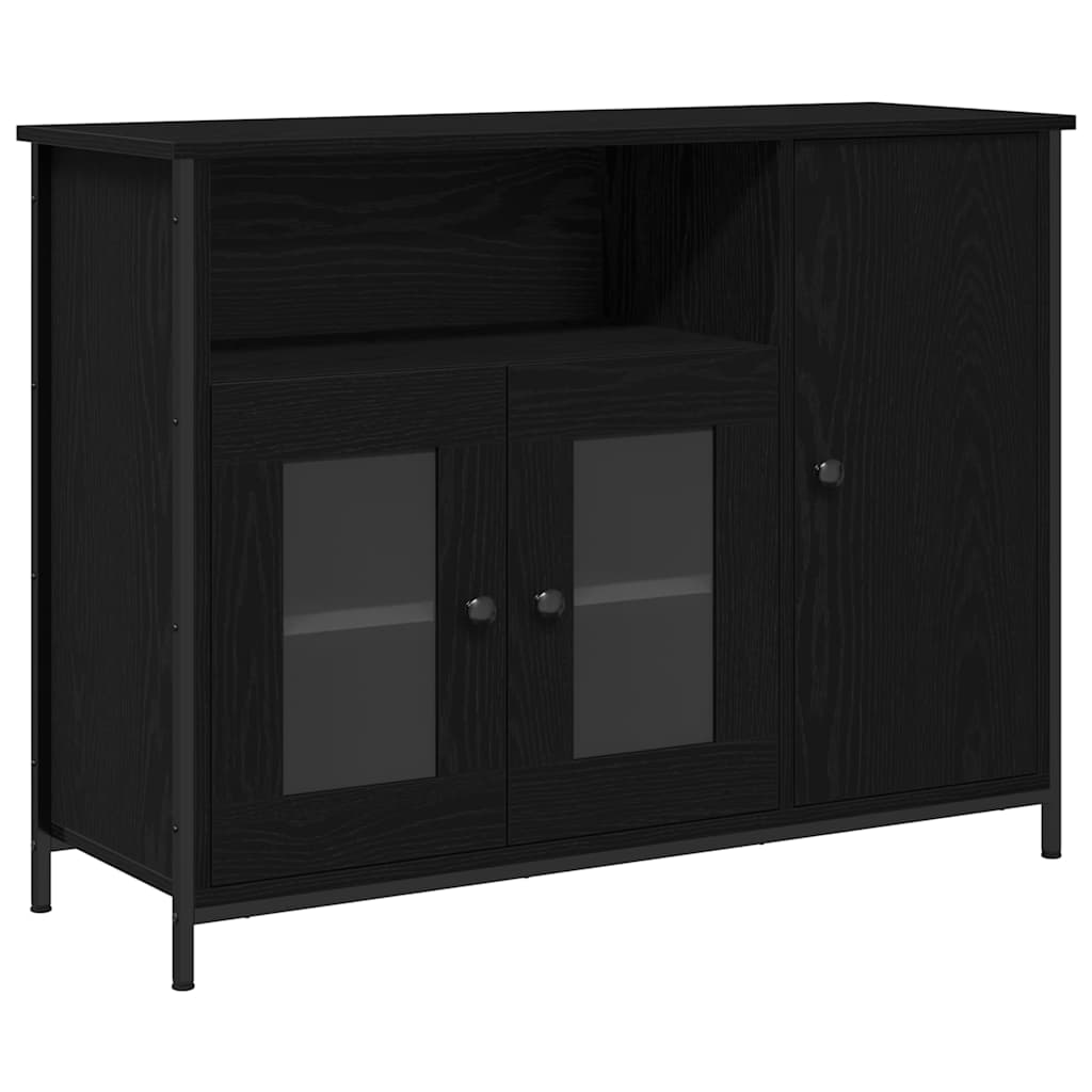 Sideboard Svart Ek 100 x 35 x 75 cm