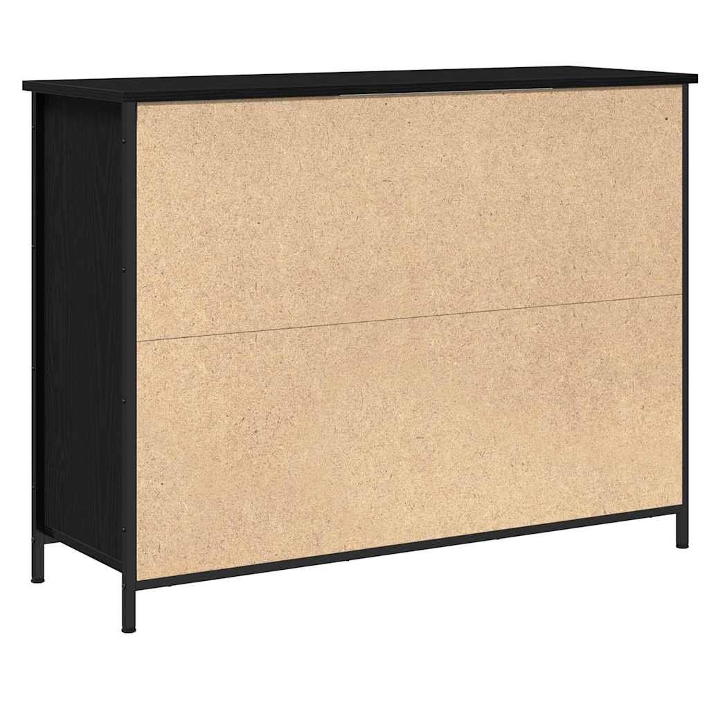 Sideboard Svart Ek 100 x 35 x 75 cm