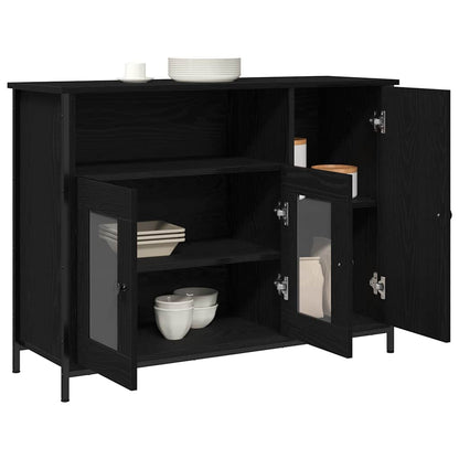 Sideboard Svart Ek 100 x 35 x 75 cm