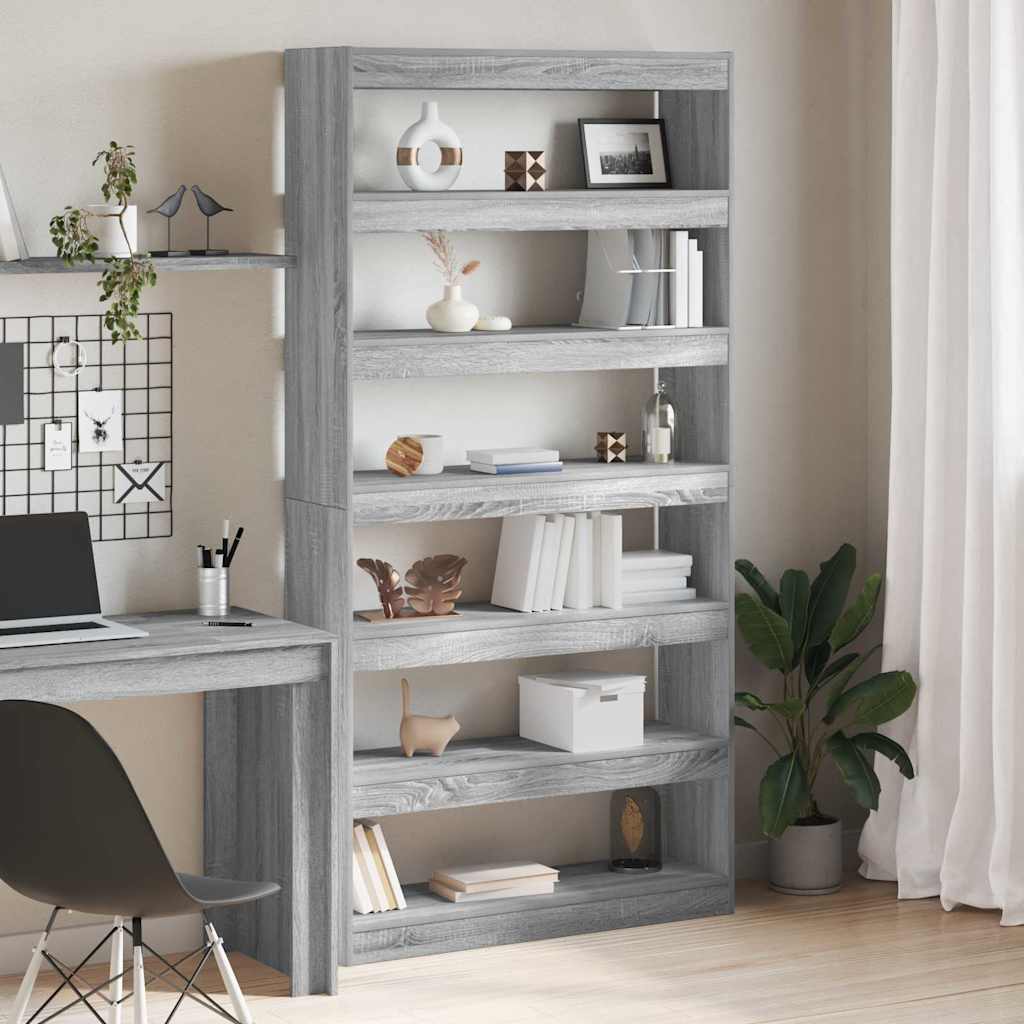 Bokhylla Sonoma Grå 100 x 30 x 198 cm