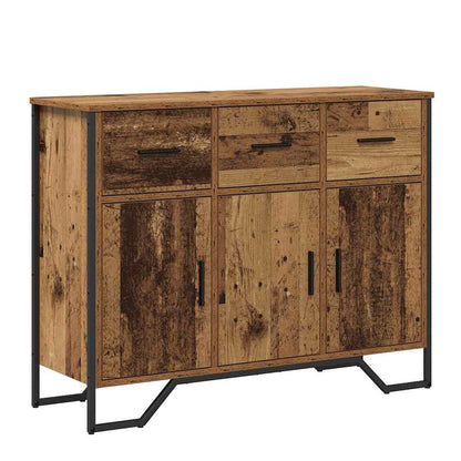 Sideboard med låda Gammalt trä 97 x 32,5 x 74,5 cm