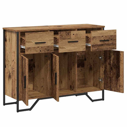 Sideboard med låda Gammalt trä 97 x 32,5 x 74,5 cm