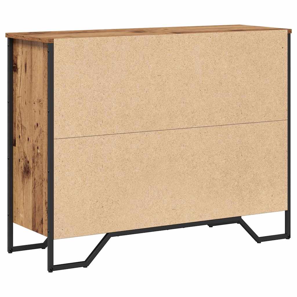 Sideboard med låda Gammalt trä 97 x 32,5 x 74,5 cm