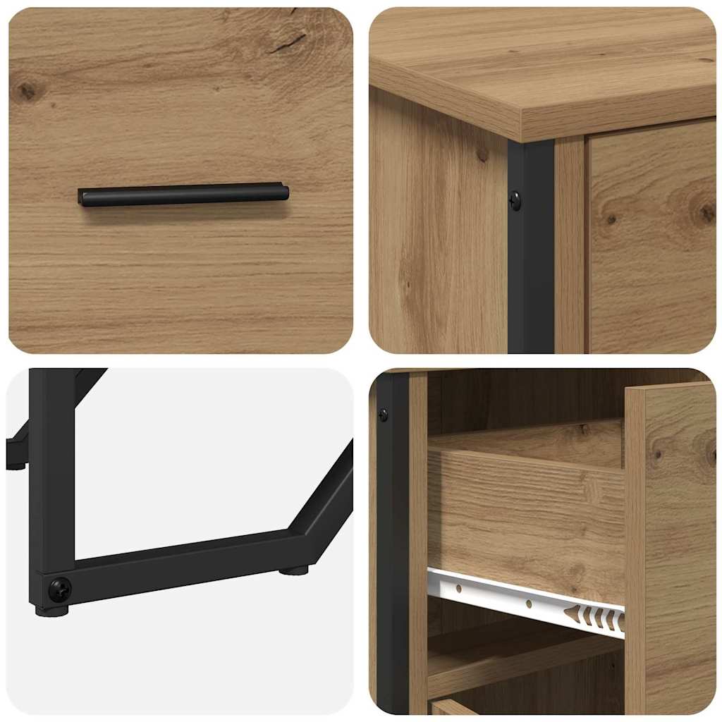 Sideboard med låda Artisan Ek 97 x 32,5 x 74,5 cm
