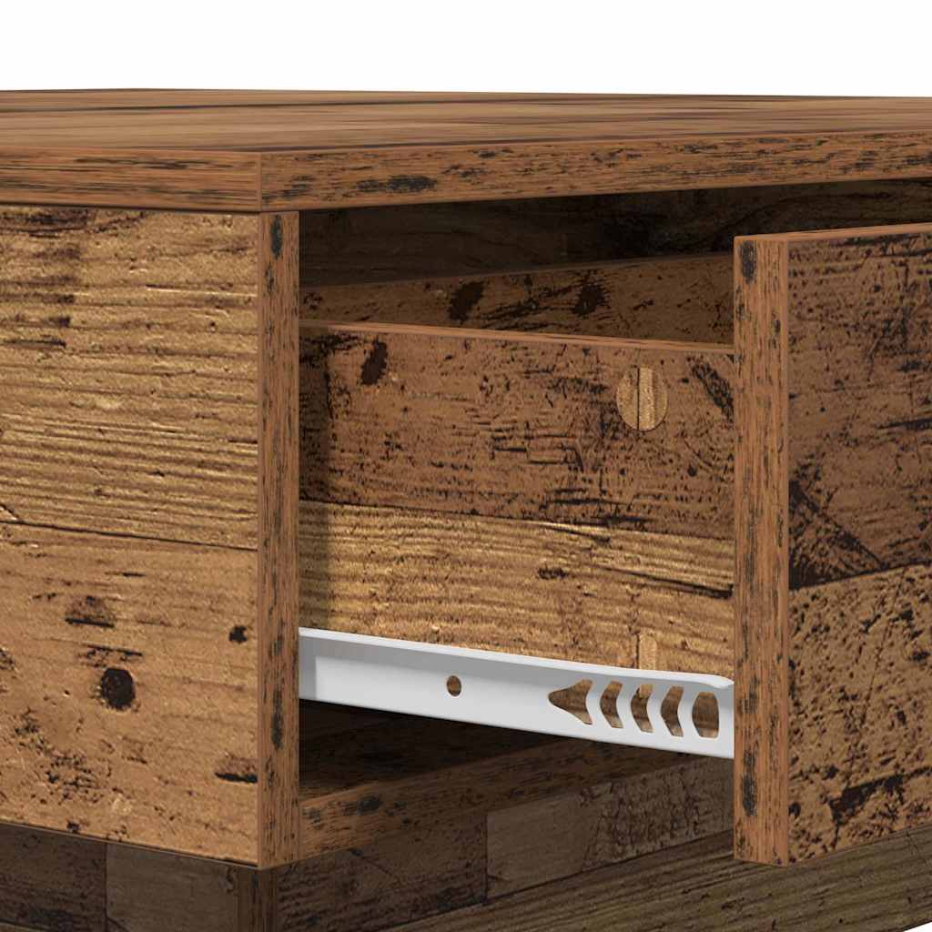 Soffbord Åldrat Trä 90 x 90 x 28 cm