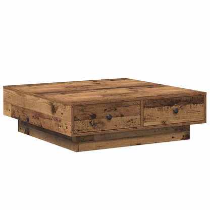 Soffbord Åldrat Trä 90 x 90 x 28 cm
