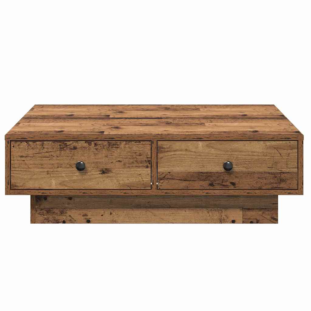 Soffbord Åldrat Trä 90 x 90 x 28 cm