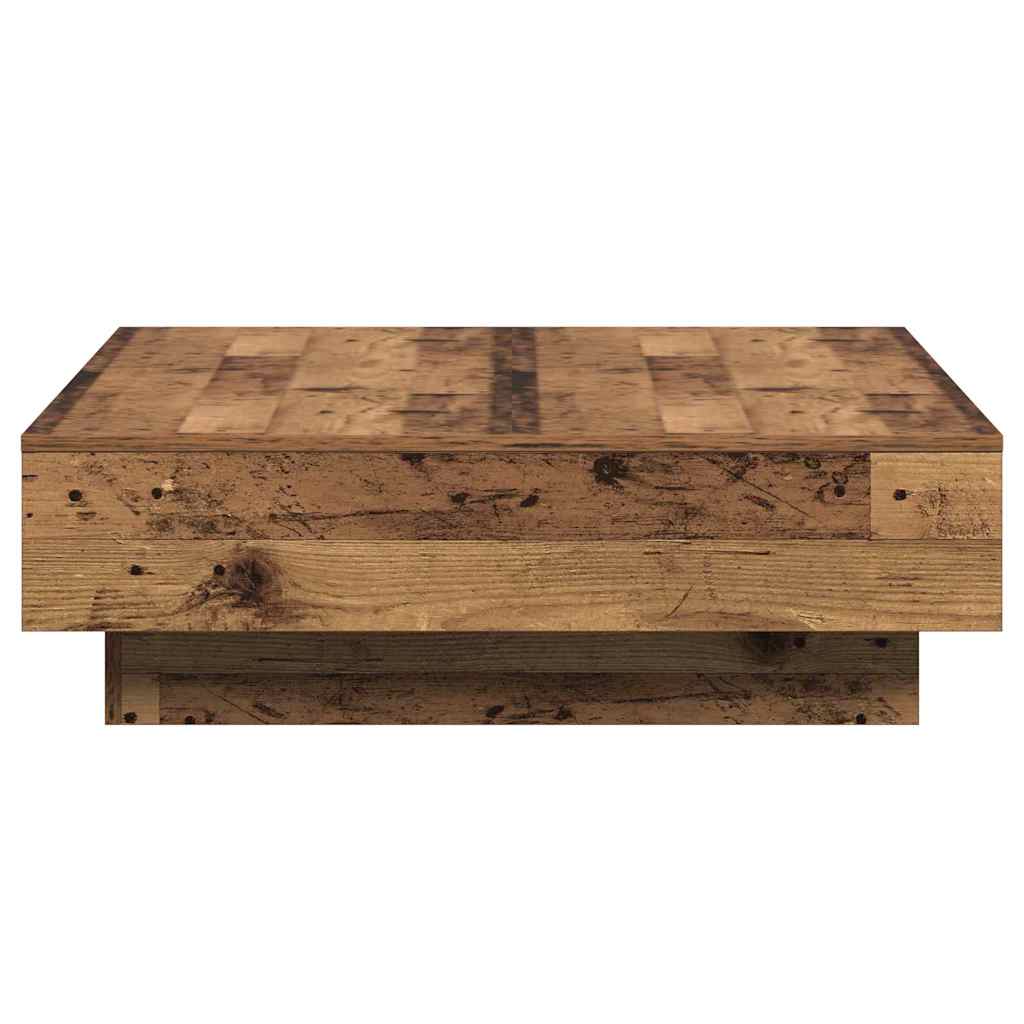 Soffbord Åldrat Trä 90 x 90 x 28 cm