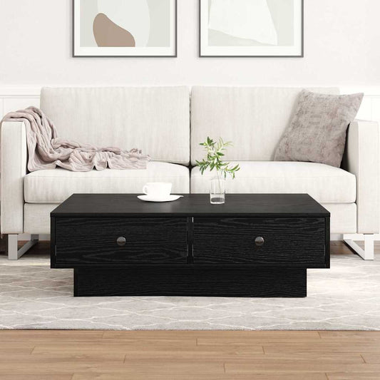 Soffbord Svart Ek 90 x 90 x 28 cm