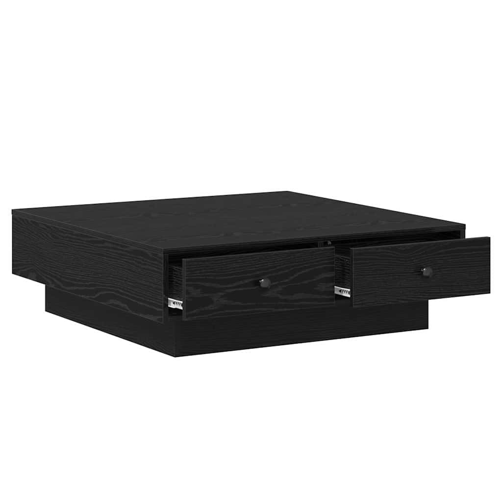 Soffbord Svart Ek 90 x 90 x 28 cm