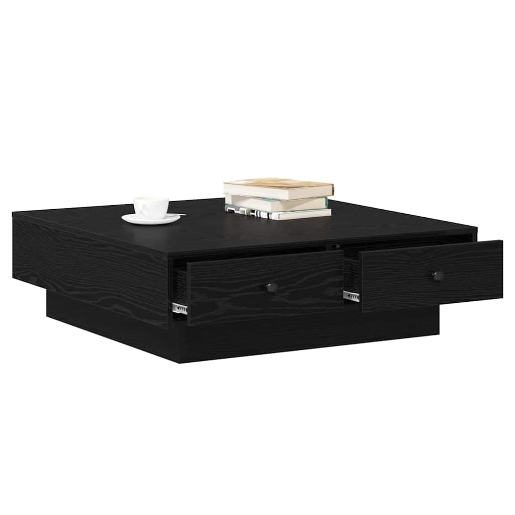 Soffbord Svart Ek 90 x 90 x 28 cm