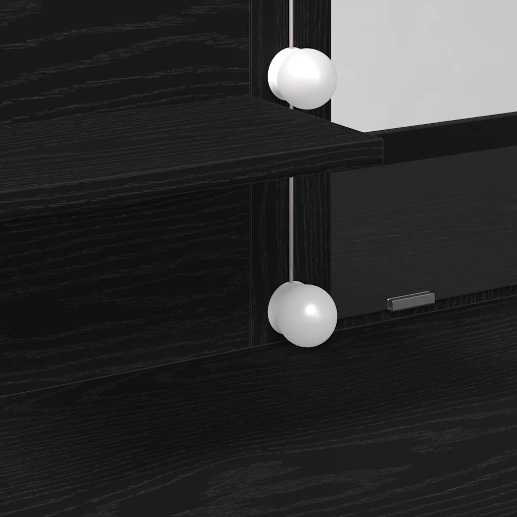 Sminkbord Svart Ek 100 x 40 x 130 cm