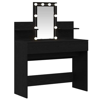 Sminkbord Svart Ek 100 x 40 x 130 cm