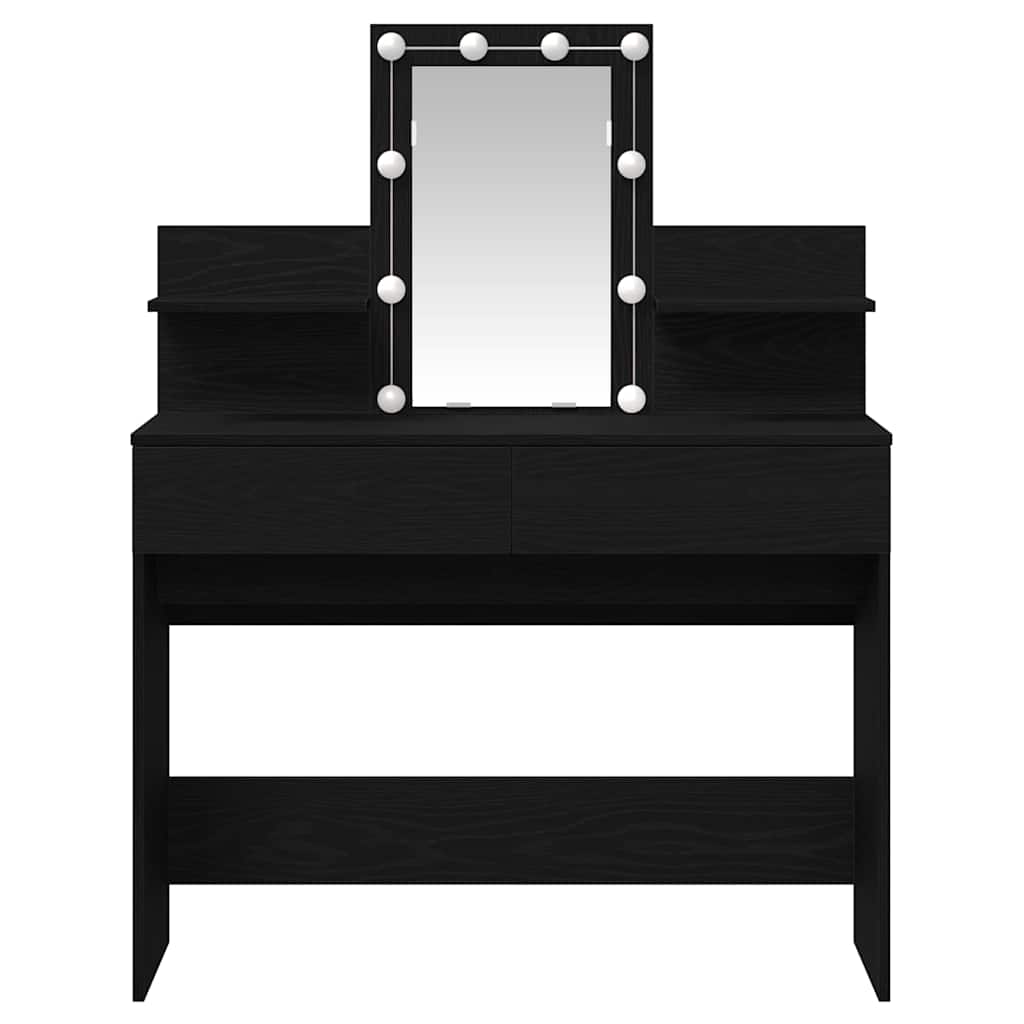 Sminkbord Svart Ek 100 x 40 x 130 cm